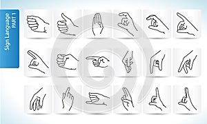Sign language symbols part 1