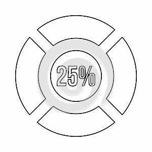 Sign 25 load icon, outline style