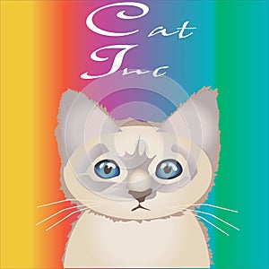 Sign and Logo Concept of Cat Incorporated