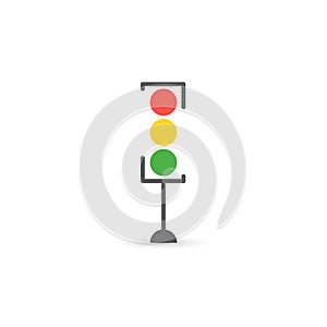 Sign logo traffic light. Traffic light isolated on white background.