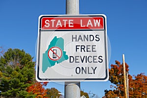 Sign of Maine State Law, Kittery, ME, USA photo