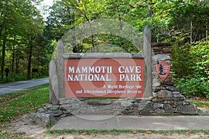 Sign of Mammoth Cave National Park, USA