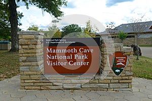 Sign of Mammoth Cave National Park, USA