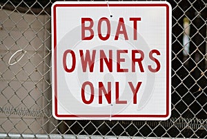 Sign at the Marina