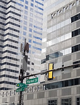 Sign for Market Street, a main thoroughfare in downtown Philadelphia