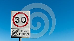 Sign maximum speed 30