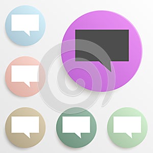 Sign of the message badge color set. Simple glyph, flat vector of web icons for ui and ux, website or mobile application