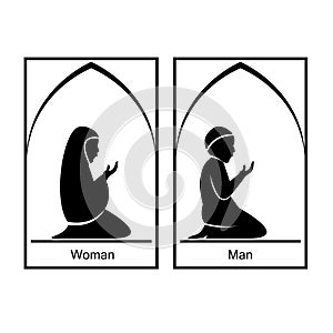 Sign for muslim prayer room.