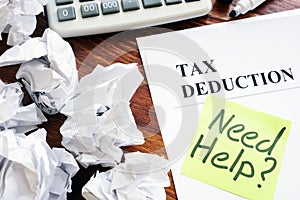 Sign Need help in tax deduction.