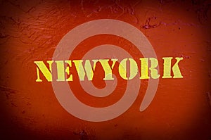 Sign of newyork text photo