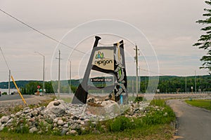 sign at Nipigon ON, Canada - sep 2022 photo