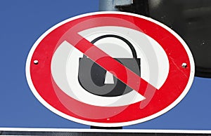 Padlcok is not allowed