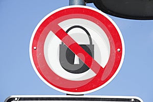 Padlcok is not allowed