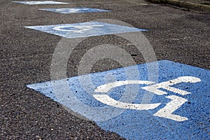 Sign - parking lot for wheelchair