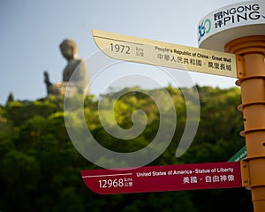 Sign at Po Lin Monastery