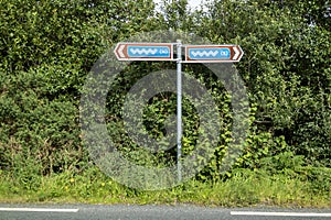 The sign points to a discovery point on the Wild Atlantic Way