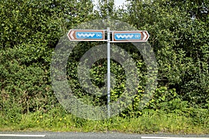 The sign points to a discovery point on the Wild Atlantic Way