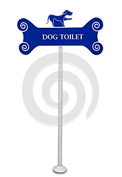 The Sign pole of dog toilet