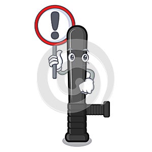 With sign police baton isolated with the character