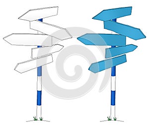 A sign post with a lot of waymarks