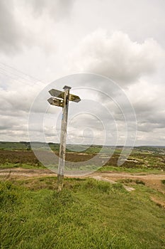 Sign Post on Penistone Hill near Haworth