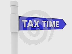 Sign post with Tax Time concept