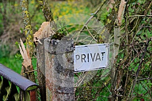 Sign & x22;Privat& x22;