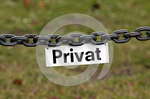 Sign: private