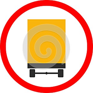 A sign prohibiting the transport of dangerous goods.