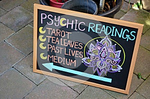 Sign for psychic readings