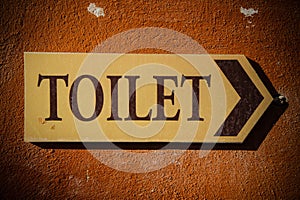 Sign of public toilets