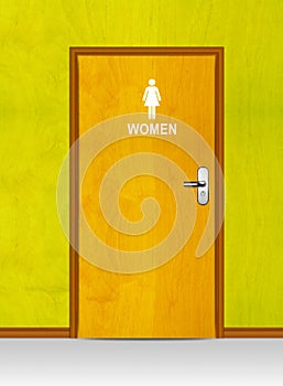 Sign of public toilets WC