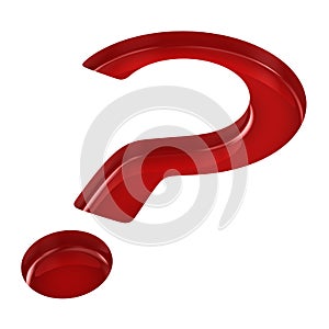 Sign question on white