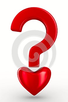 Sign question on white