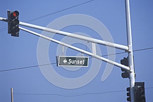A sign that reads Ã¯Â¿Â½SunsetÃ¯Â¿Â½