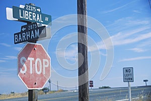 A sign that reads ï¿½Liberal Avï¿½