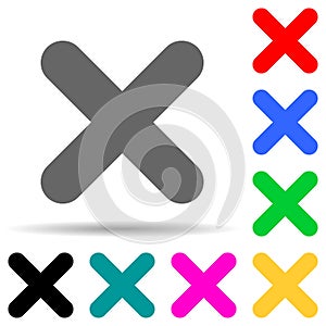 sign remove multi color style icon. Simple thin line, outline vector of web icons for ui and ux, website or mobile application