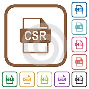 Sign request file of SSL certification simple icons
