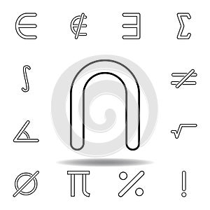 sign of return icon. Thin line icons set for website design and development, app development. Premium icon
