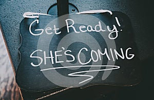 Get ready shes coming ring bearer sign