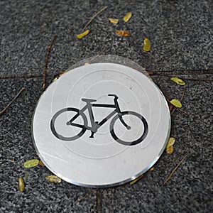 Sign - road for bicycle, Singapore