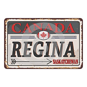 An Sign Road of Canada REGINA, vector art image illustration