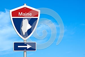 Sign Road trip to Maine