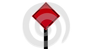 sign road yellow Blank vector illustration. Blank Red Road Sign. A blank red sign ready for your text