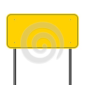 Sign road yellow,Sign yellow on white background. illustration photo