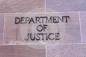 Sign Robert Kennedy Justice Department Building Washington DC photo