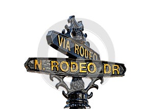 Sign of Rodeo Drive in Beverly Hills, Los Angeles