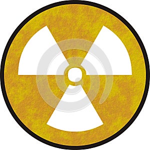 Sign of the round shape of radiation hazard