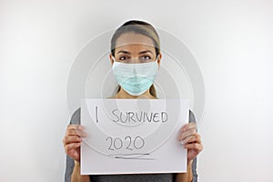 Sign saying I survived 2020