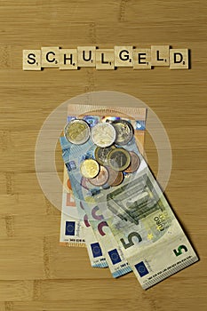 Sign school fees, tuition german Schulgeld